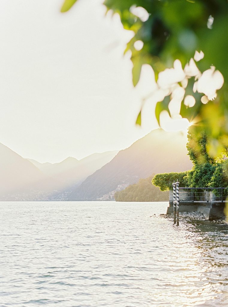 Film fine art photography of Lake Como at Villa Balbiano on Contax 645