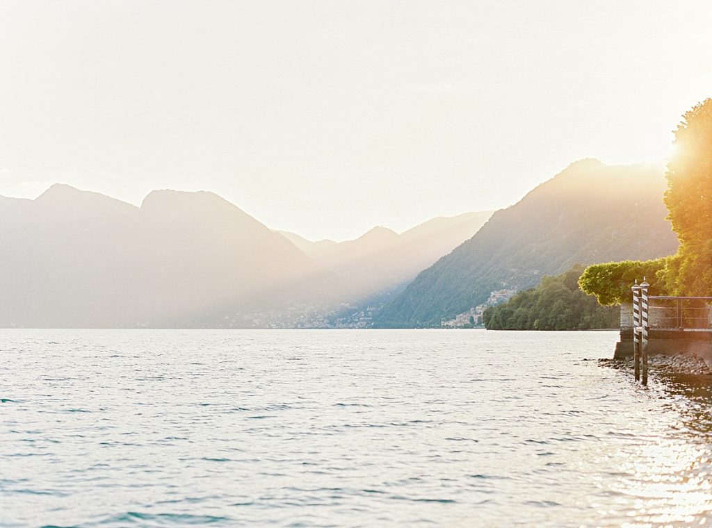 Film fine art photography of Lake Como at Villa Balbianello on Contax 645